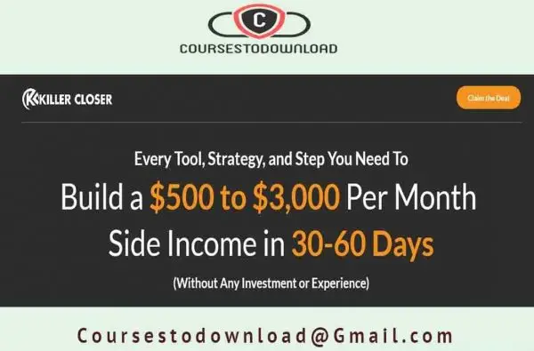 Killer Closer Academy - Build $3,000 Per Month Income In 30-60 Days